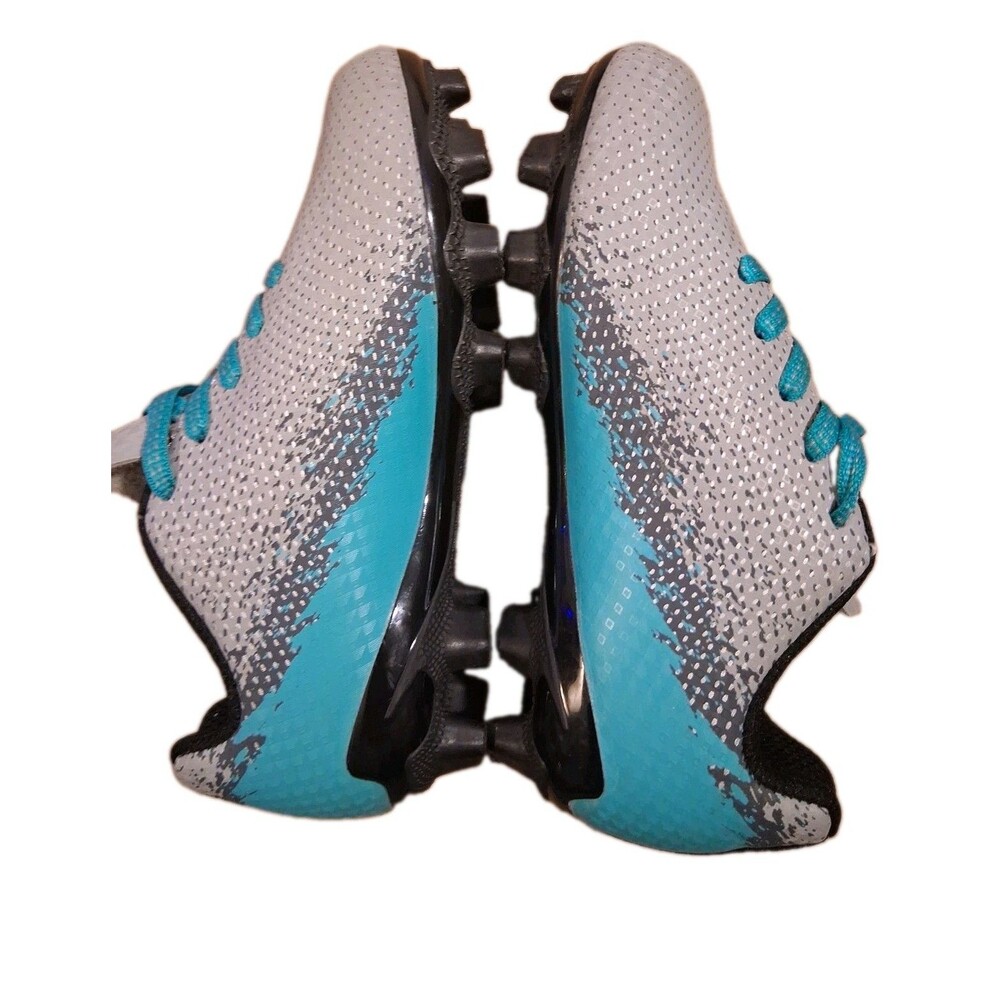 DSG Speed Viper Soccer Cleats Kids Size 10 Grey Teal Sports Gear NWOB